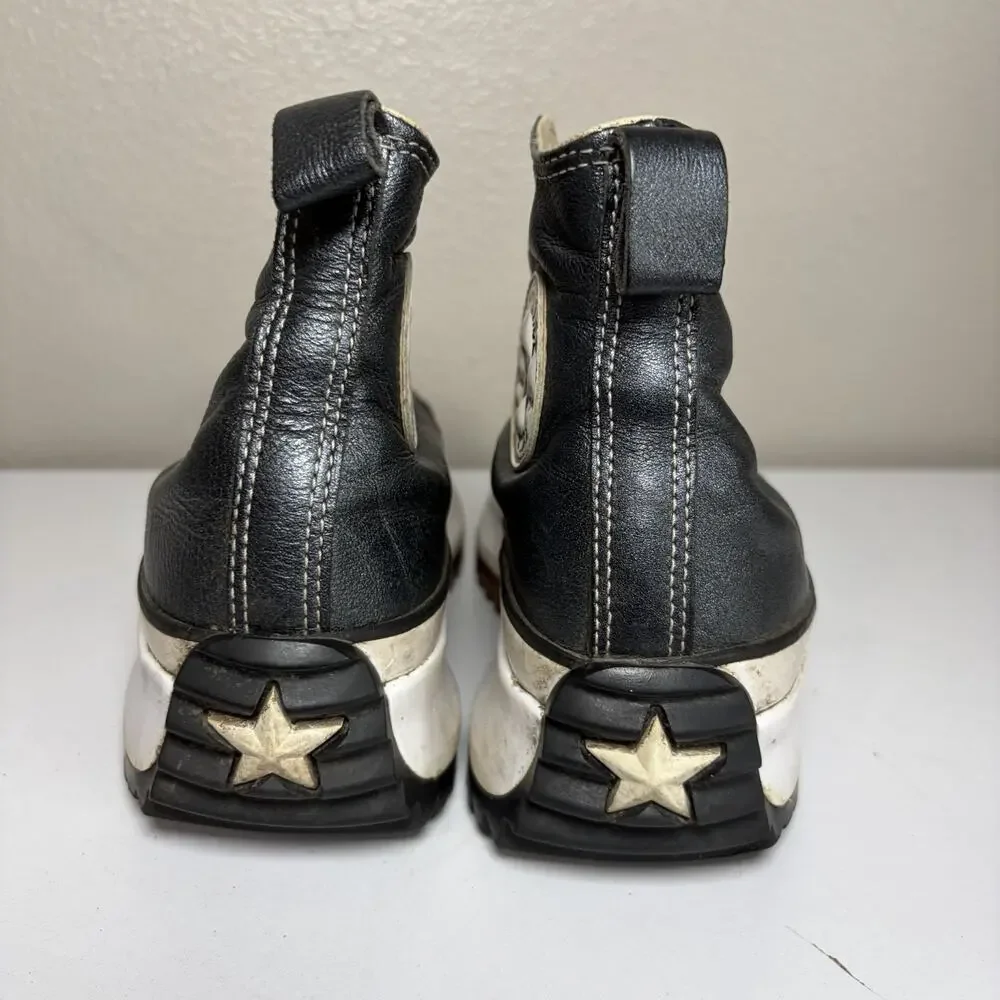 Converse Unisex Run Star Hike Hi 169241C Black White Sneaker Shoes Size M6 W7.5